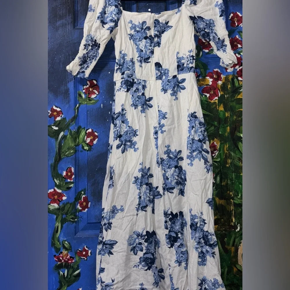 Miami Blue Floral Long Sleeve Dress - Picture 5 of 5
